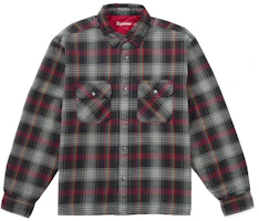 Supreme Quilted Lined Flannel Snap Shirt Black Supreme Quilted Lined Flannel Snap Shirt Black