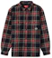 Buy Supreme Quilted Plaid Flannel Shirt Black
