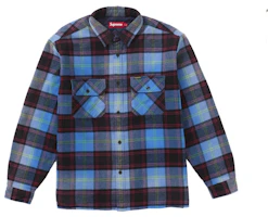 Supreme Quilted Plaid Shirt Blue Supreme Quilted Plaid Shirt Blue