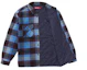 Order Supreme 菱格纹蓝色格子衬衫