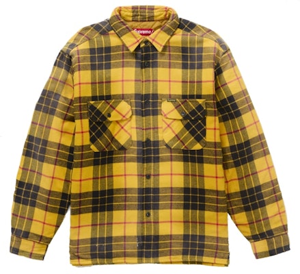 Supreme 格紋黃襯衫 Quilted Plaid Shirt Buy Supreme 格紋黃襯衫 Quilted Plaid Shirt