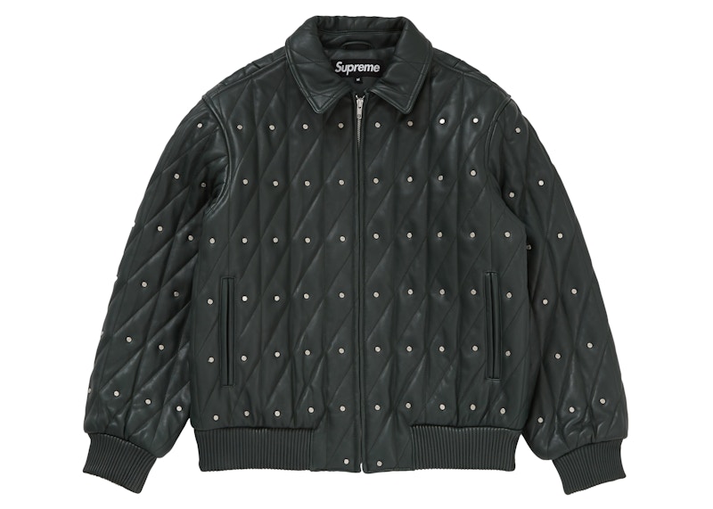 supreme Quilted Studded Leather Jacket 黒 Supreme Quilted Studded Leather Jacket 【公式通販】