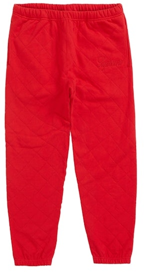 supreme-quilted-sweatpant-red