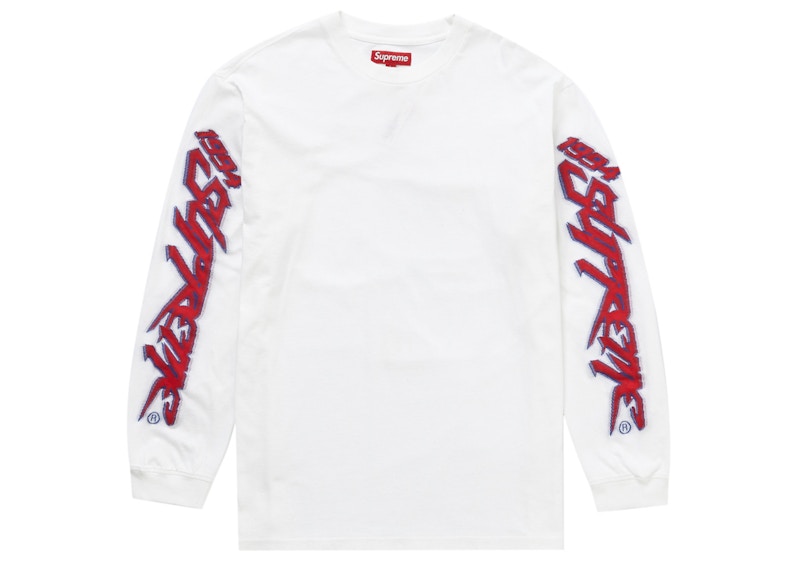 Buy 슈프림 레이싱 인타르시아 긴팔 티셔츠 (화이트)
