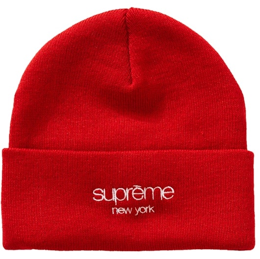 supreme-radar-beanie-red