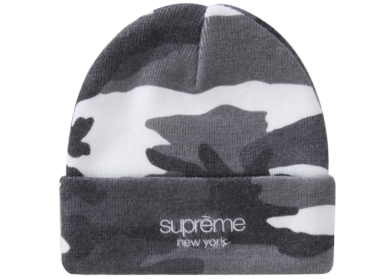 Supreme Radar Beanie Snow Camo