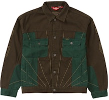 Supreme Radial Embroidered Denim Trucker Jacket Brown Supreme Radial Embroidered Denim Trucker Jacket Brown