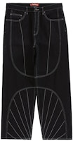Supreme Radial Embroidered Loose Fit Jean Black Supreme Radial Embroidered Loose Fit Jean Black