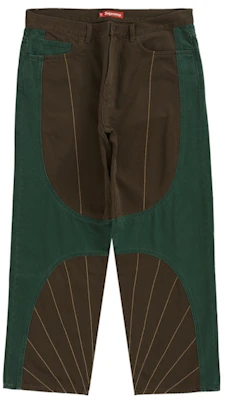 Supreme Pantalones Vaqueros Holgados Marrones con Bordado Radial Buy Supreme Pantalones Vaqueros Holgados Marrones con Bordado Radial