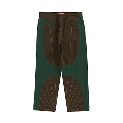Supreme Radial Embroidered Loose Fit Jean Brown