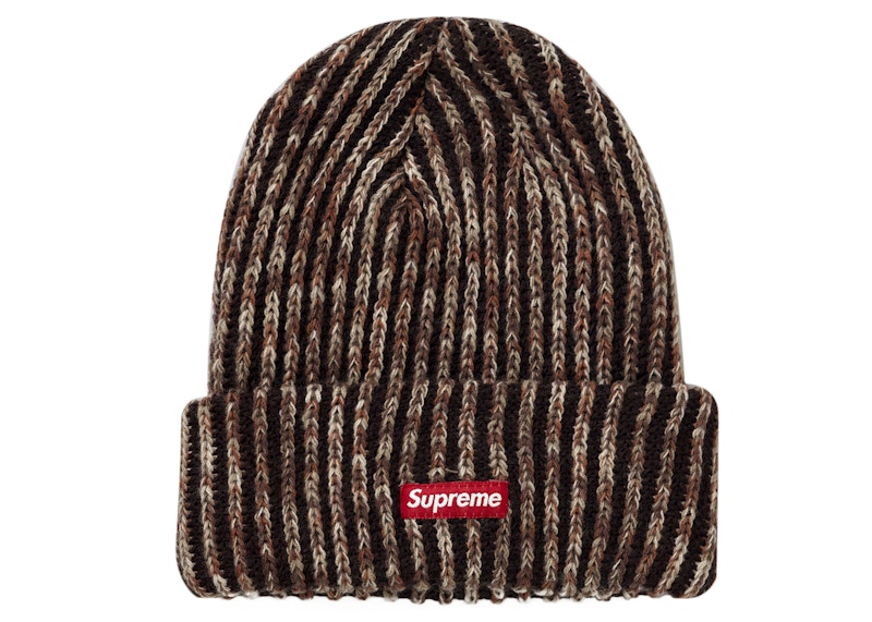 Supreme Rainbow Knit Loose Gauge Beanie (FW21) Dark Brown