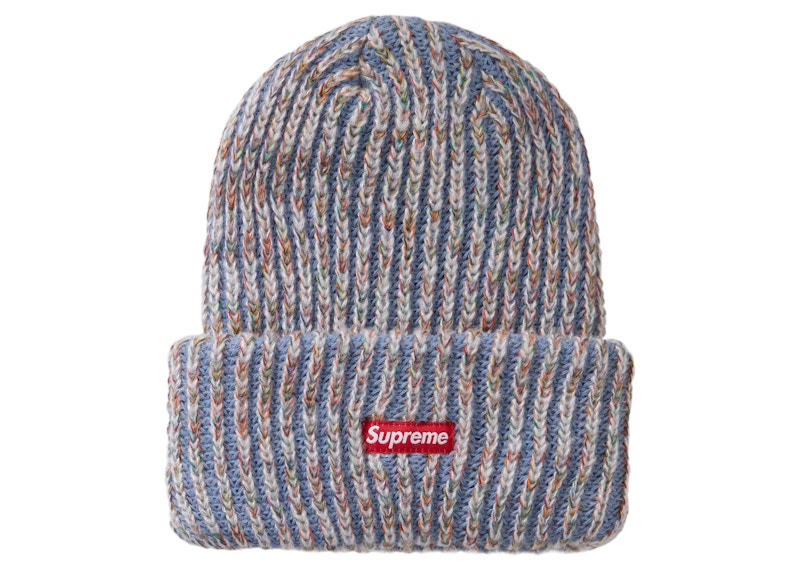 Buy Supreme Rainbow Knit Loose Gauge Beanie Biru Muda