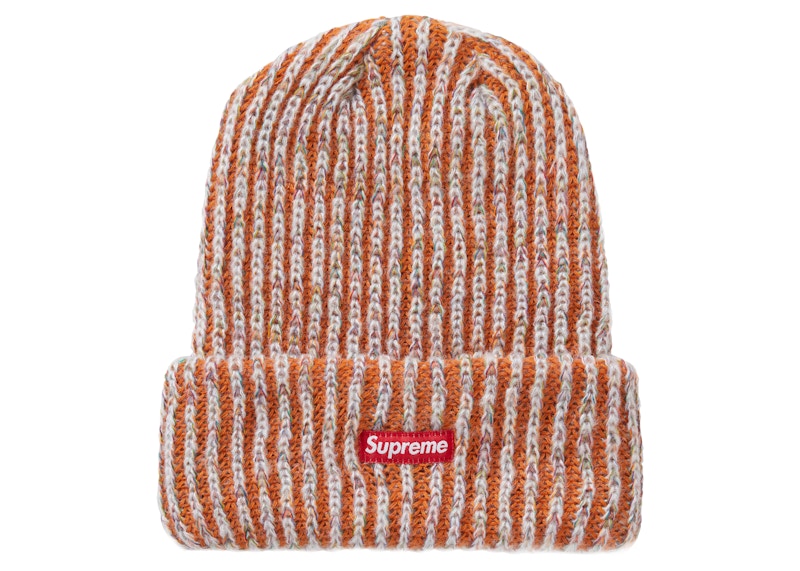 Supreme Rainbow Knit Loose Gauge Beanie Rust