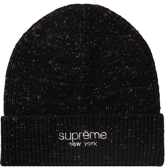 supreme-rainbow-speckle-beanie-black