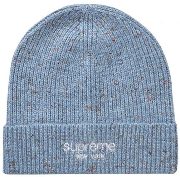supreme-rainbow-speckle-beanie-blue
