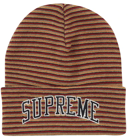 supreme-rainbow-stripe-beanie-orange