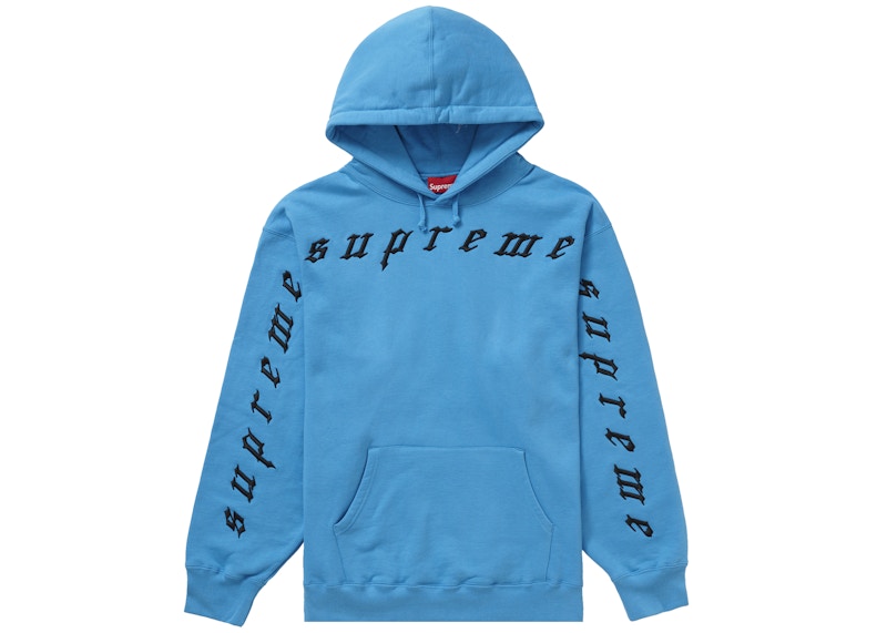 Supreme Raised Embroidery Hooded Sweatshirt Bright Royal