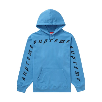 Supreme Raised Embroidery Hooded Sweatshirt Bright Royal