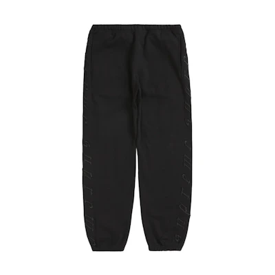 Supreme Raised Embroidery Sweatpant Black