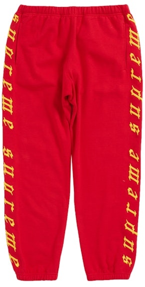 supreme-raised-embroidery-sweatpant-red