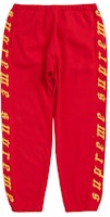 Supreme Raised Embroidery Sweatpant Red