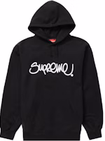Supreme Raised Handstyle Hooded Sweatshirt Black Supreme Raised Handstyle Hooded Sweatshirt Black