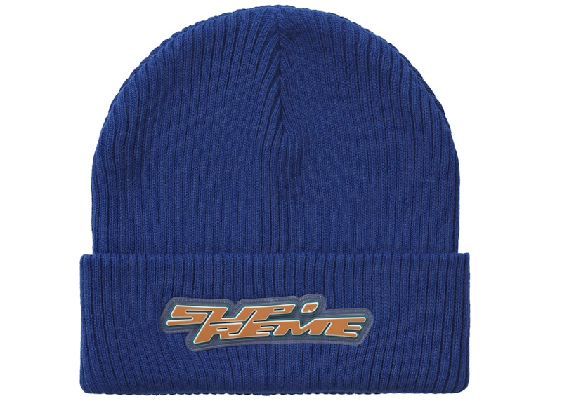 Buy Supreme Raised Logo Patch Beanie Royal - Topi Beanie Logo Timbul Royal