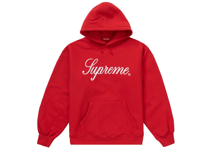 Buy Sudadera con Capucha Roja Supreme Raised Script.