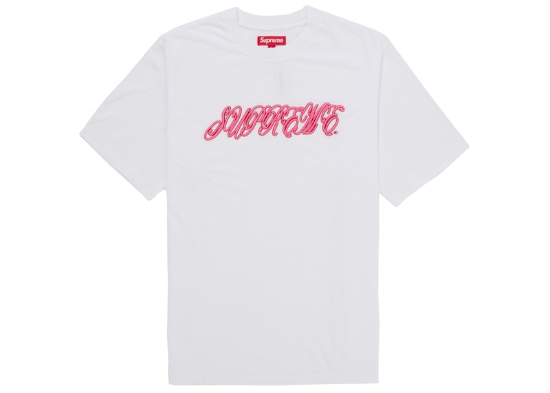 Supreme Raised Script S/S Top White