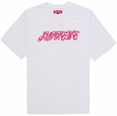 Supreme 經典浮雕字母短袖上衣 白色 Buy Supreme 經典浮雕字母短袖上衣 白色