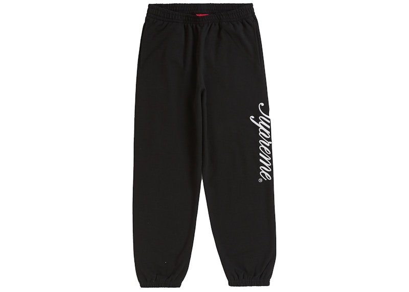 Supreme Raised Script Sweatpant Black