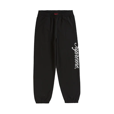 Supreme Raised Script Sweatpant Black