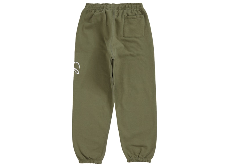 Supreme Raised Script Sweatpant Light Olive 圖 2