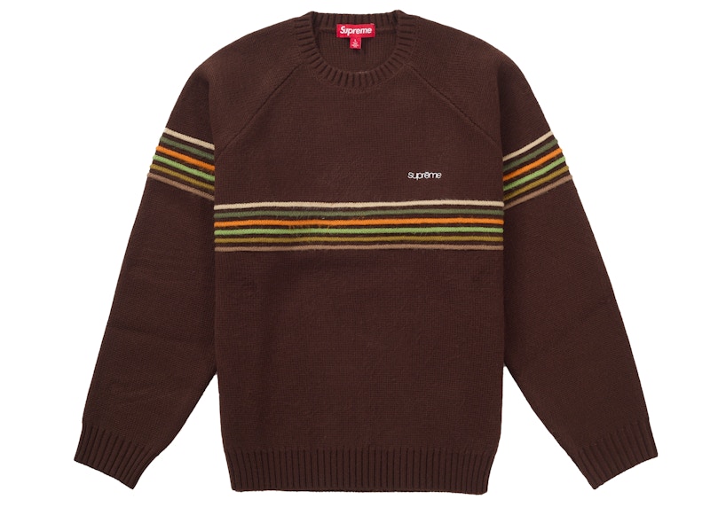 Supreme Raised Stripe Sweater Brown