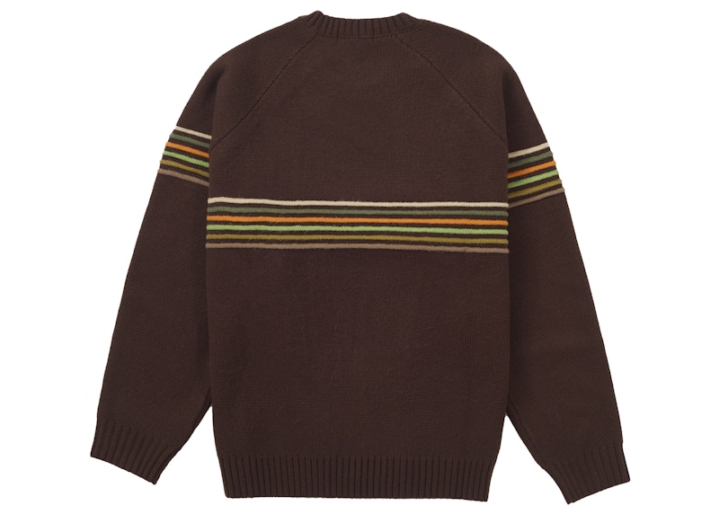 Order Supreme Raised Stripe Sweater Coklat