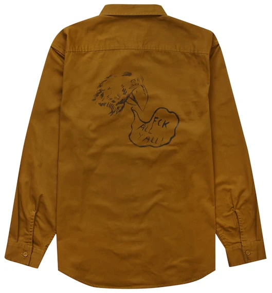 supreme-raymond-pettibon-work-shirt-washed-brown