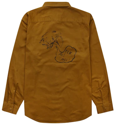 Supreme Kemeja Kerja Cokelat Tua Raymond Pettibon Terbaru Buy Supreme Kemeja Kerja Cokelat Tua Raymond Pettibon Terbaru