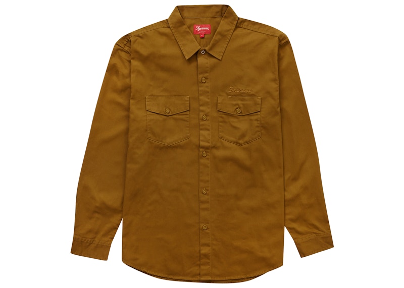 Order Supreme Kemeja Kerja Cokelat Tua Raymond Pettibon Terbaru