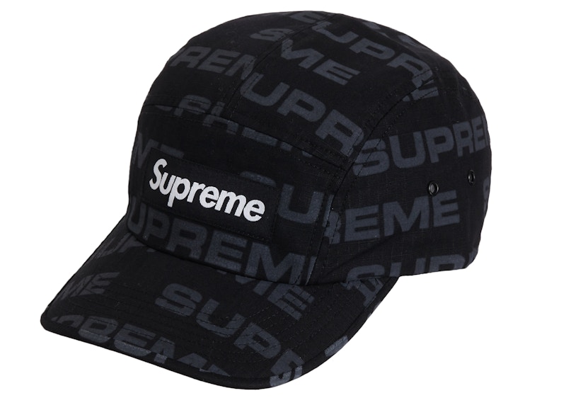 Buy 슈프림 리액티브 프린트 캠프캡 (블랙) 
