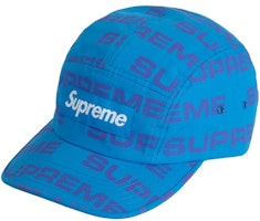 Supreme Reactive Print Camp Cap Blue