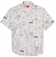 Supreme Receipts Rayon S/S Shirt White Supreme Receipts Rayon S/S Shirt White