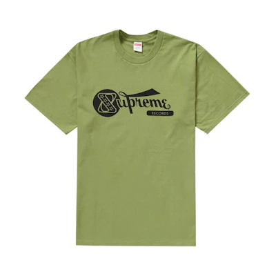 Supreme Records Tee Moss Green