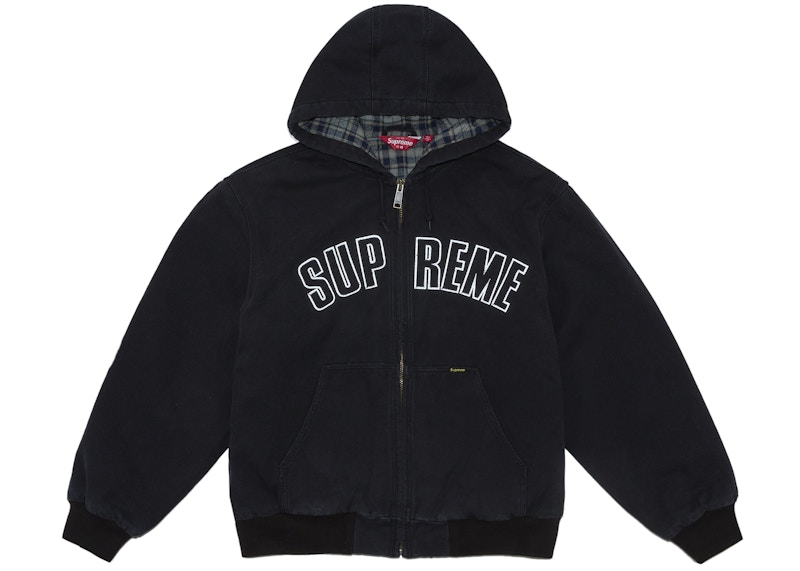 Supreme Reflective Arc Hooded Work Jacket Black