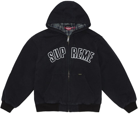 Supreme 反光弧形連帽工作外套 黑色 Buy Supreme 反光弧形連帽工作外套 黑色