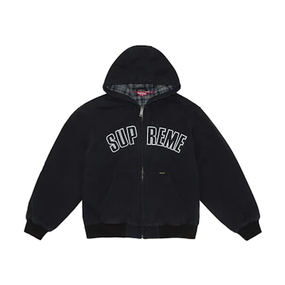 Supreme Reflective Arc Hooded Work Jacket Black