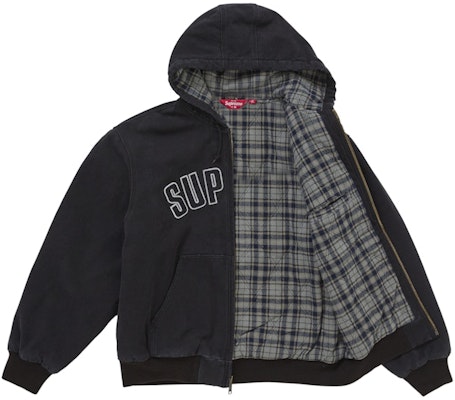 Supreme 反光弧形連帽工作外套 黑色 Lookbook Supreme 反光弧形連帽工作外套 黑色