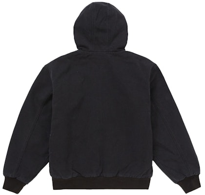 Supreme 反光弧形連帽工作外套 黑色 Shop Supreme 反光弧形連帽工作外套 黑色