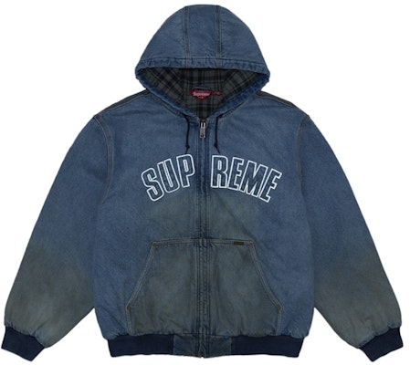 Supreme 反光弧形连帽工装夹克牛仔外套 Order Supreme 反光弧形连帽工装夹克牛仔外套