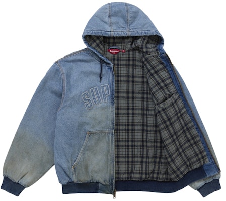 Supreme 反光弧形连帽工装夹克牛仔外套 Lookbook Supreme 反光弧形连帽工装夹克牛仔外套