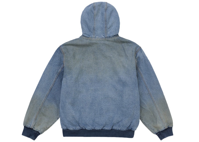 Shop シュプリーム リフレクティブ アーク フード ワーク ジャケット デニム